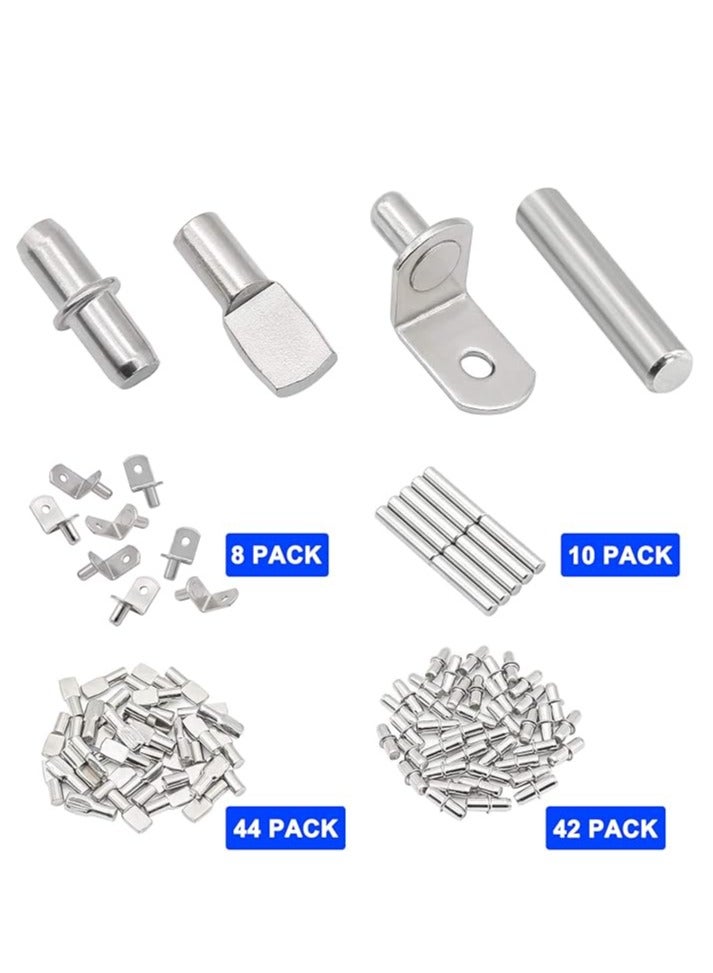Shelf Pins Kit, Cabinet Shelf Bracket Pegs Shelf Pins Holders for Kitchen Furniture  Closet (104PCS) - Image 2