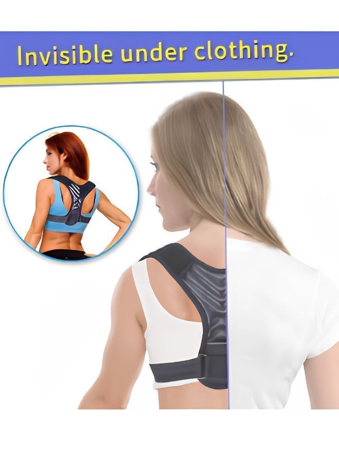 REALDOCTORS Real Doctors Magnetic Posture Support Brace for Back and Shoulders, Spine Corrector for Pain Relief and Posture Improvement, Breathable and Adjustable Support Belt . - Image 3