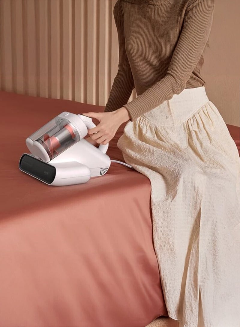 ديرما مكنسة كهربائية لاسلكية CM980W لإزالة عث الغبار: مكنسة كهربائية لاسلكية مزودة بفلتر HEPA وضوء الأشعة فوق البنفسجية وفرشاة دوارة بمحرك وبطارية طويلة الأمد لإزالة عث الغبار والحساسية والسجاد والمناطق التي يصعب الوصول إليها - باللون الأبيض - Image 4