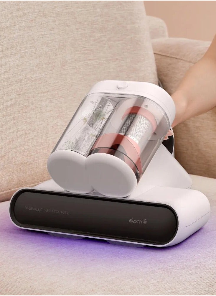 Deerma Corded and Double Tube Dust Mite Wireless Vacuum Cleaner 450W With HEPA Filter, UV Light, Motorized Brush Roll and Long Battery for Dust Mites, Allergies, Carpets & Hard to Reach Areas CM980 - White  - Image 5