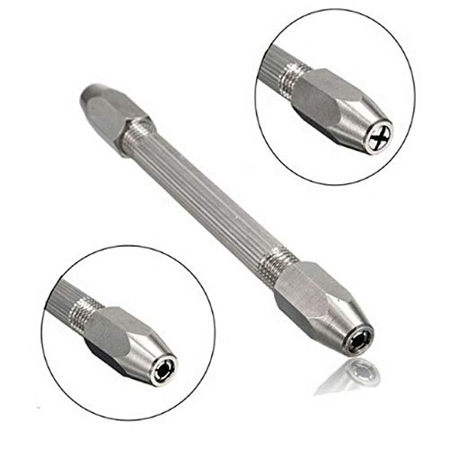Oscar OSCAR New Mini Spiral Hand Manual Push Drill Chuck Twist Pin Vise Bit Jewelry Craft 3 Inch - Image 2