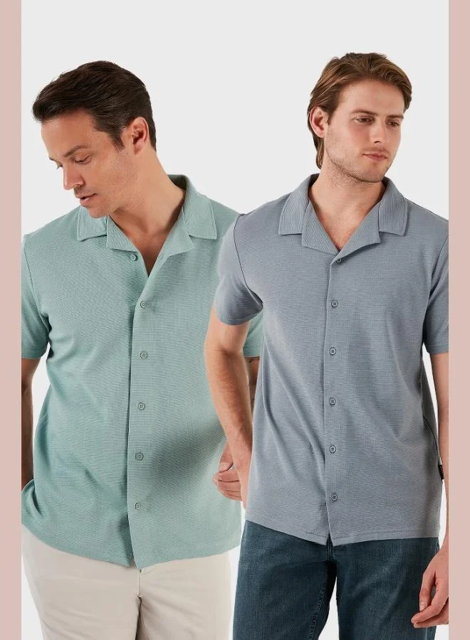 Buratti Cotton Regular Fit Short Sleeve 2-Pack Shirt Men's SHIRT 5902640S2