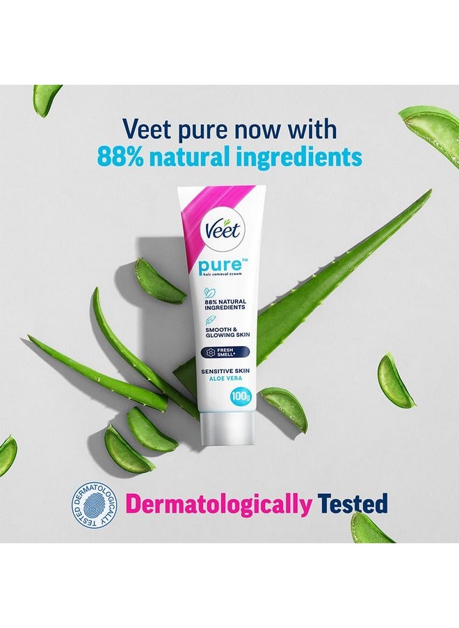 Veet Pure Hair Removal Cream For Women For Sensitive Skin - 100G  - Image 3