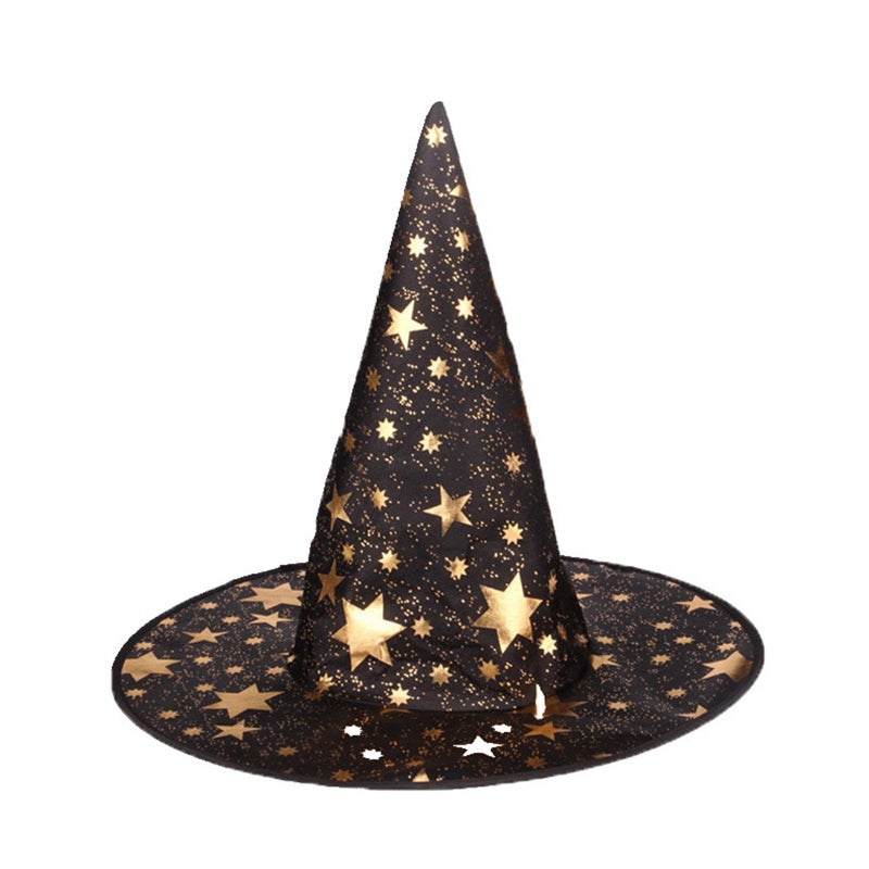 Scary Black Witch Hat Type 8 Durable High-Quality Witch Hat - Comfortable Soft Halloween Costume Hat for Parties Carnivals Cosplay Yard Decorations - Image 4