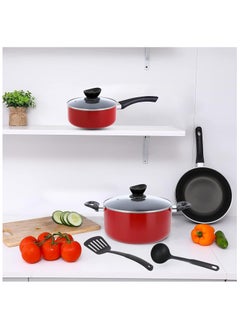 KAWASHI Kawashi 7-Piece Cookware Gift Set | Ramadan Limited-Time Deals Non-Stick Aluminum Cookware Set with Casserole, Fry Pan, Sauce Pan,| Durable Scratch-Resistant Cooking Set  - Image 2