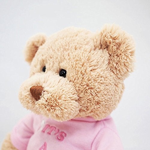 GUND It’s a Girl T-Shirt Teddy Bear Stuffed Animal Plush in Pink, 12” , Tan - Image 5