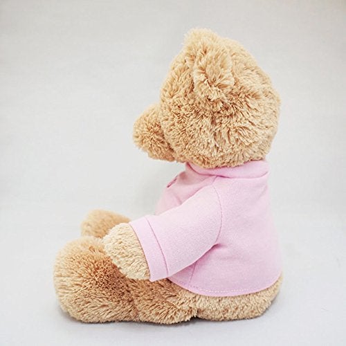 GUND It’s a Girl T-Shirt Teddy Bear Stuffed Animal Plush in Pink, 12” , Tan - Image 2