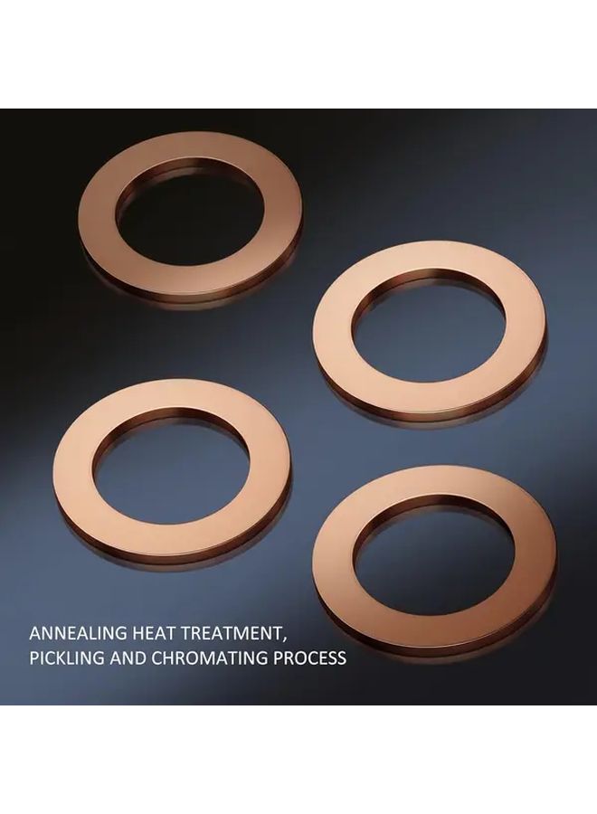 10 Pcs M12x18x1 5 Copper Seal Rings Red Brass Crushable Oil Seals Non Destroyable Anti Leak Washers For Automotive And Mechanical Applications - Image 5