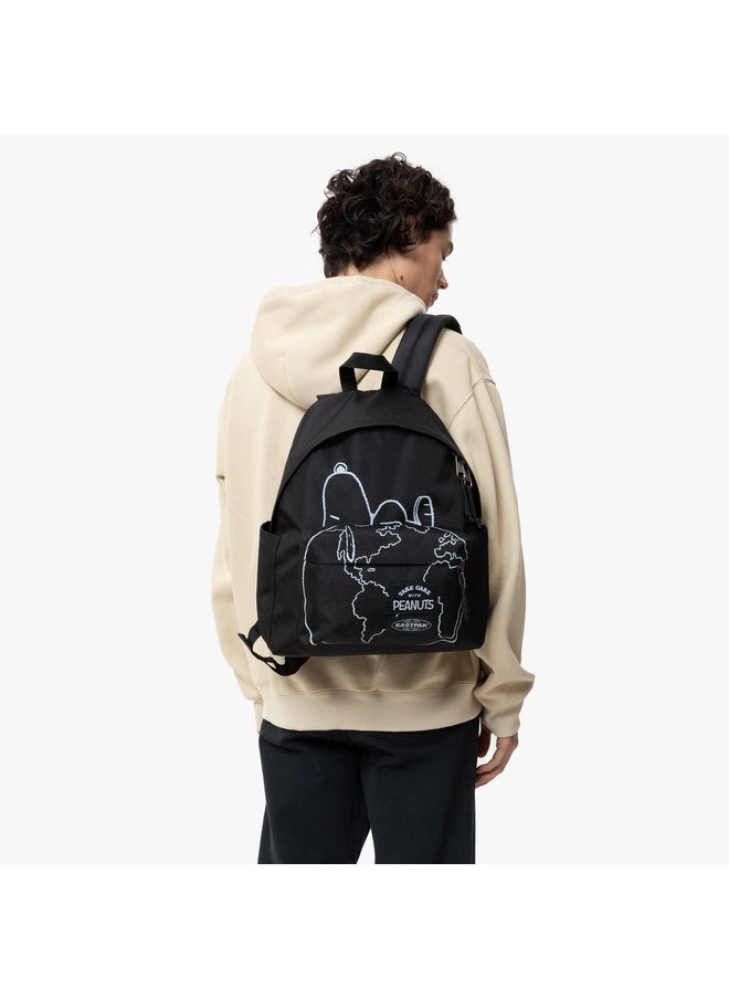 EASTPAK Day Pak'R Peanuts Placed Medium Backpack With Bottle Holder And Laptop Sleeve  - Image 4