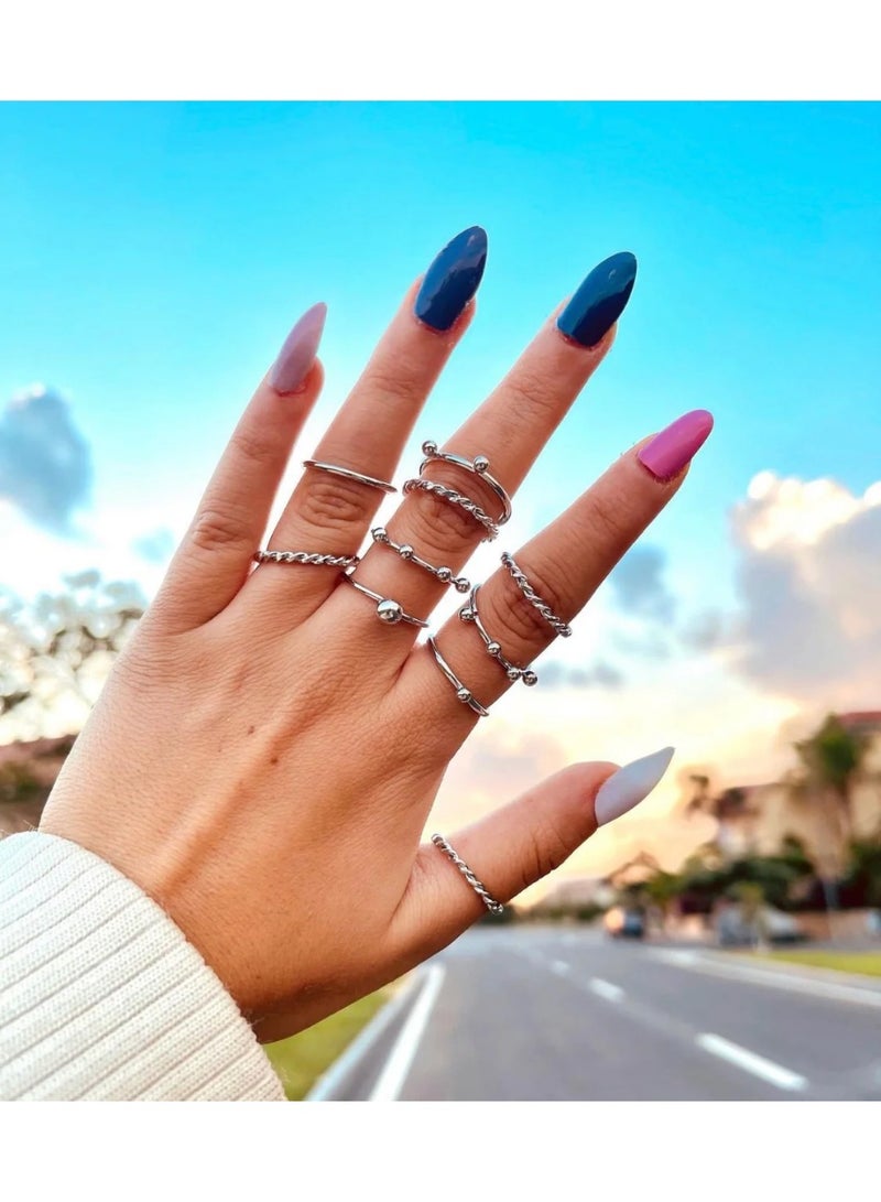Twisted Rings Set