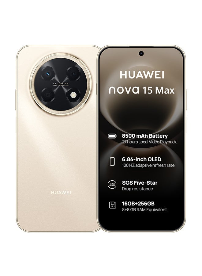 HUAWEI nova 15 Max Dual SIM Smartphone Blush Gold Smartphone 8GB RAM + 256GB - Middle East Version - Image 1