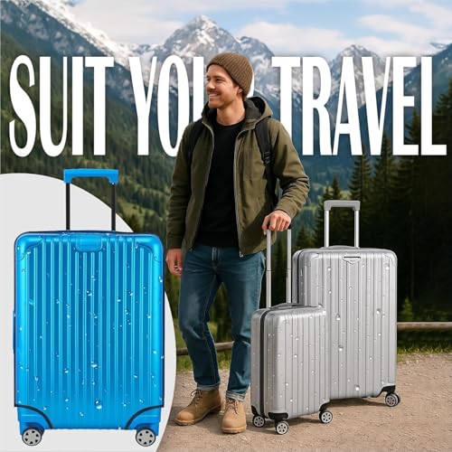 HOMIFLY Set of 1 Trolley Bag Cover/Suitcase Bag Cover/Waterproof Dustproof Luggage/Zippered Clear PVC Suitcase Covers Protectors - (24 inch) - Image 4