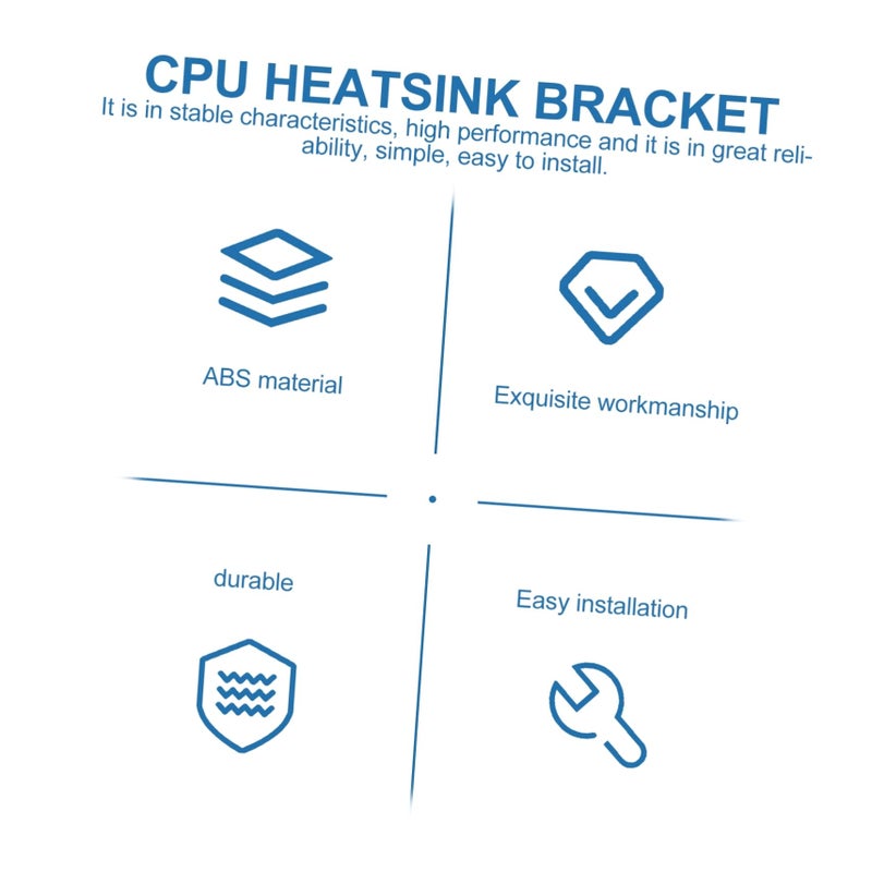 10 Sets CPU Heatsink Mounting Bracket Kit Durable Easy Install Replacement for Cooling Fan - Image 5