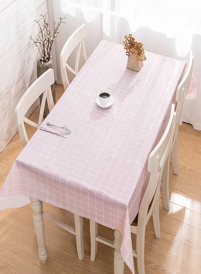 Anti-Scalding Kitchen Dinning Table Cloth Pink 137x180cm - Image 1