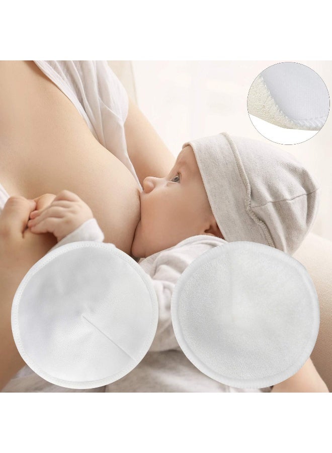 Pinowu Nursing Breast Pads with Laundry Bag (12pcs) - Contoured Breastfeeding Nipple Pad (Pastel Touch, 4.5 inch) - Image 4