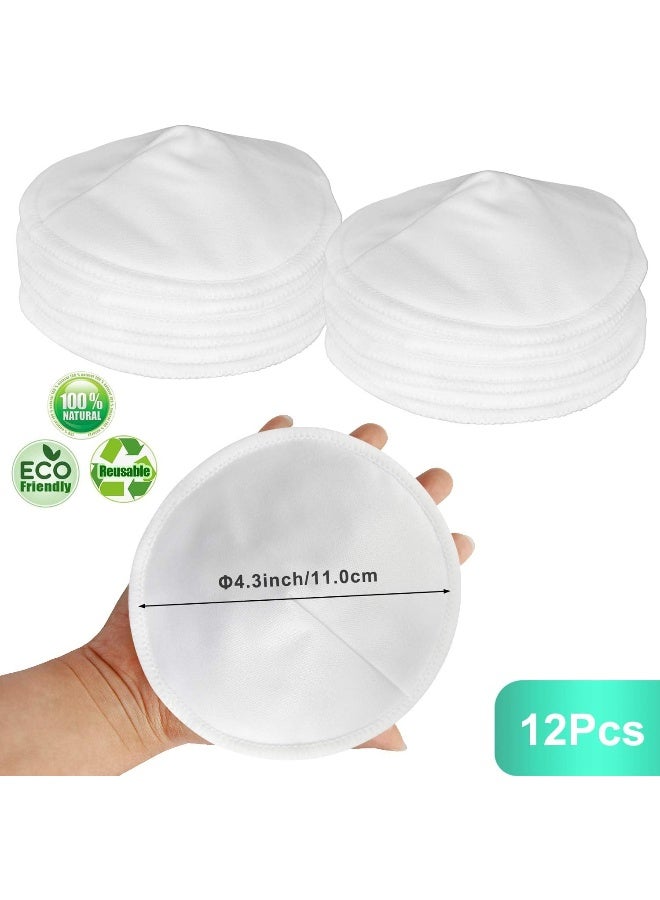 Pinowu Nursing Breast Pads with Laundry Bag (12pcs) - Contoured Breastfeeding Nipple Pad (Pastel Touch, 4.5 inch) - Image 5