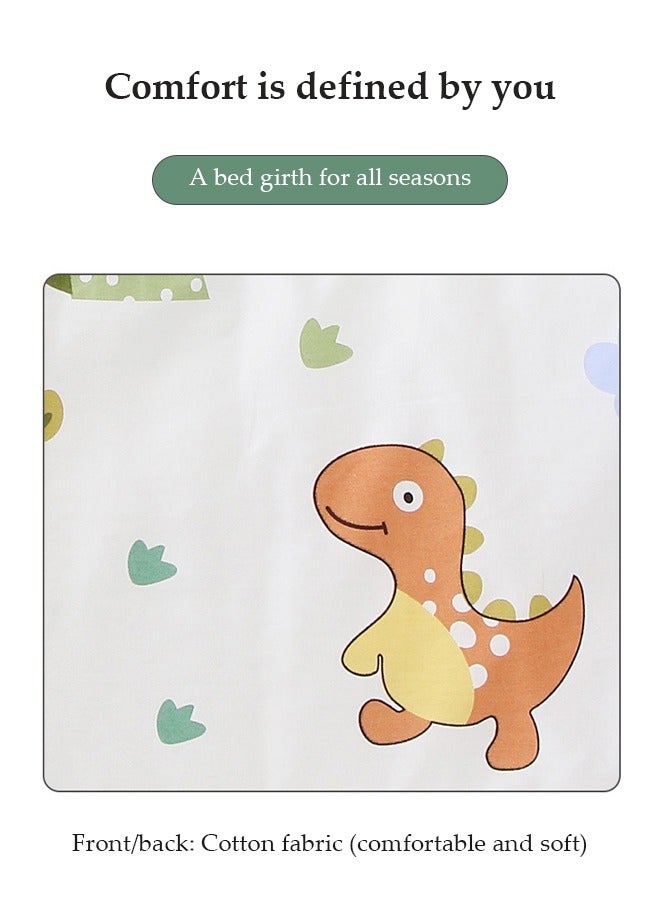 DUNISO Baby Crib Bumper Breathable, anti collision crib cushion, rectangular crib protective pad, can be spliced and bent, four season universal，suitable for boys and girls, 180 * 28cm - Image 3