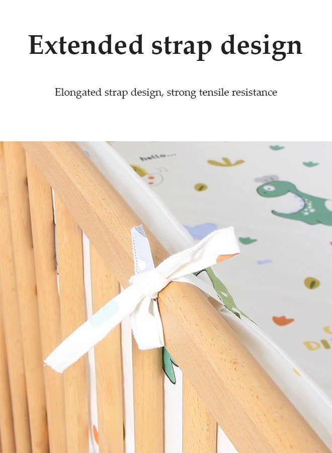 DUNISO Baby Crib Bumper Breathable, anti collision crib cushion, rectangular crib protective pad, can be spliced and bent, four season universal，suitable for boys and girls, 180 * 28cm - Image 5