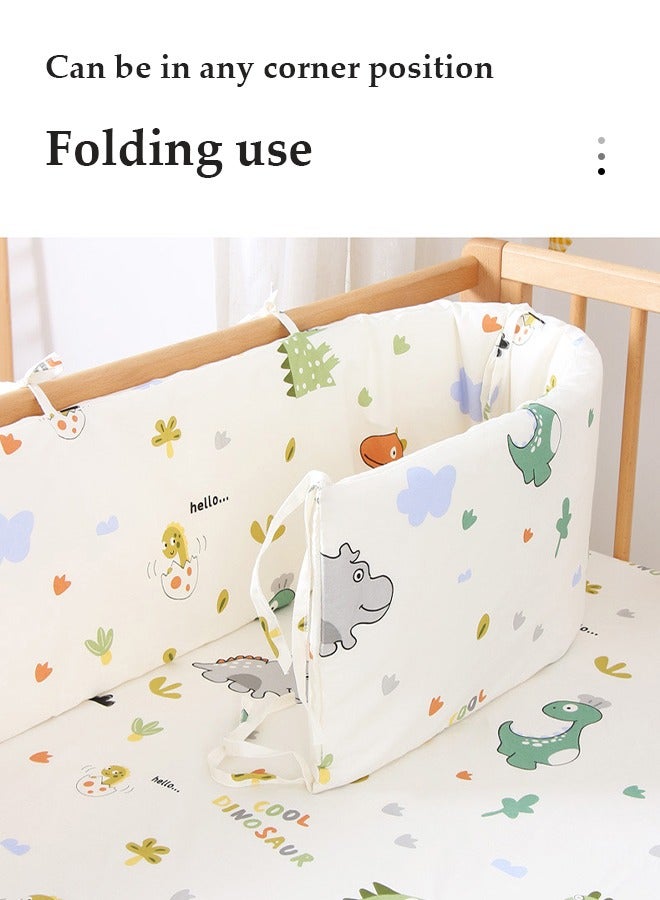 DUNISO Baby Crib Bumper Breathable, anti collision crib cushion, rectangular crib protective pad, can be spliced and bent, four season universal，suitable for boys and girls, 180 * 28cm - Image 2
