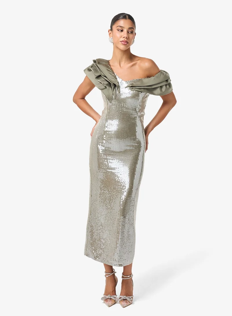 Threadz by Ajooni  Sequin Maxi Dress for Women | Best Price UAE