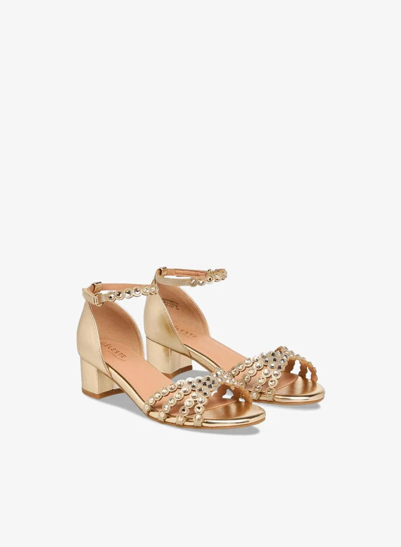 Celeste Girls Block Heel Ankle Strap Sandals Ramadan Collection