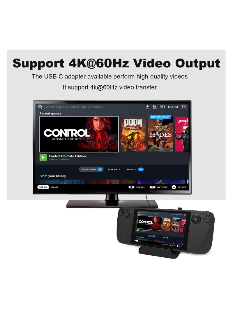 KASTWAVE 2 Pcs 180 Degree Angle USB C Adapter , 180° U Shape USB-C Male to USB-C Female 10Gbps PD 100W Adapter Compatible with Steam Deck, Switch, Laptop, Tablet, Phone - Image 5