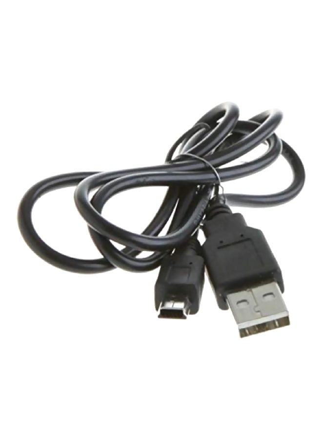 Male A To Mini B 5-Pin Data Cable Black