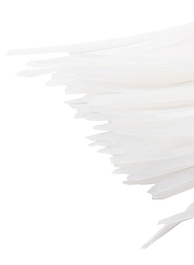 LAWAZIM 12 Inch White Nylon Zip Ties - 100 Piece 5x300mm Multi-Purpose Self-Locking Cable Zip Ties, UV Resistant Flexible Wire Ties for Home, Office, Workshop, Cord Management, Indoor and Outdoor Use - Image 2