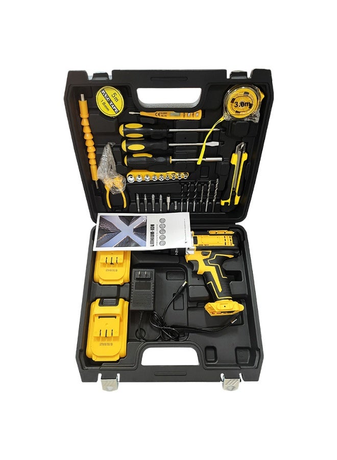 21V Cordless Drill/Driver Kit with 2 Batteries, Electric Screwdriver with 30Nm Torque, 21+1 Torque Settings, 2-Speed Modes, Keyless 3/8" Chuck, LED Work Light, Lightweight & Ergonomic Pistol Grip for Home DIY, Professional Projects, Includes Charger, Drill Bits, Sockets and Extension Rods - Image 3