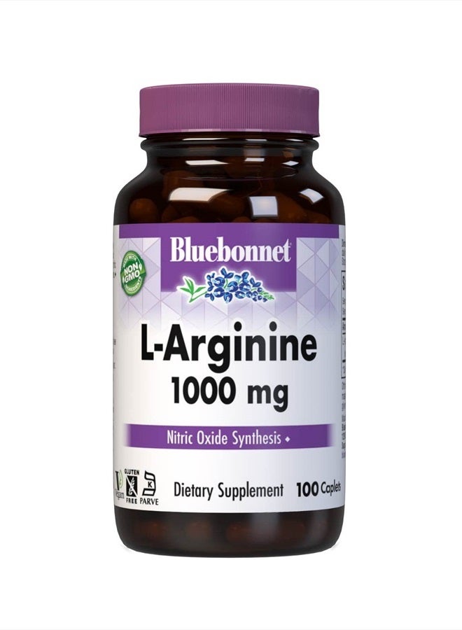 Bluebonnet LArginine 1000 Mg Vitamin Capsules, 100 Count - Image 1