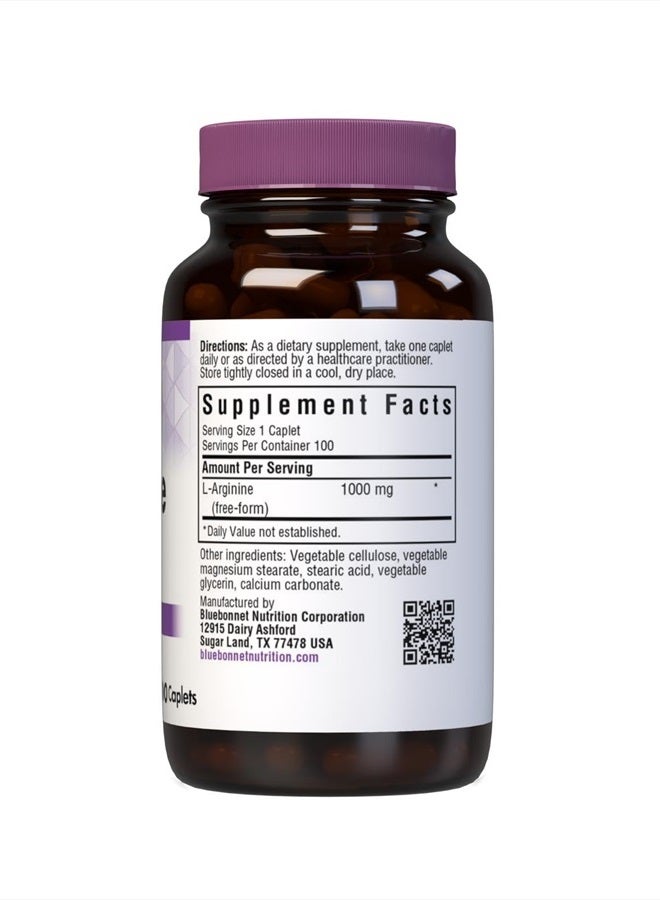 Bluebonnet LArginine 1000 Mg Vitamin Capsules, 100 Count - Image 2
