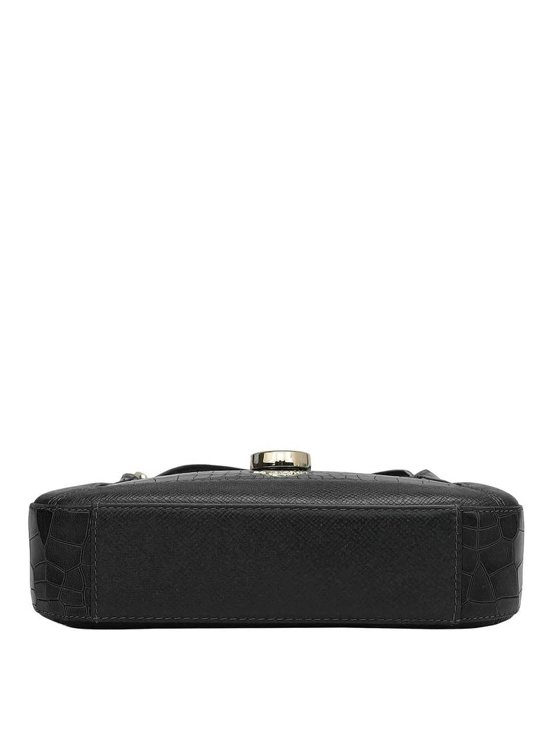 Da Milano Women's Leather Sling Bag - Black - Image 5