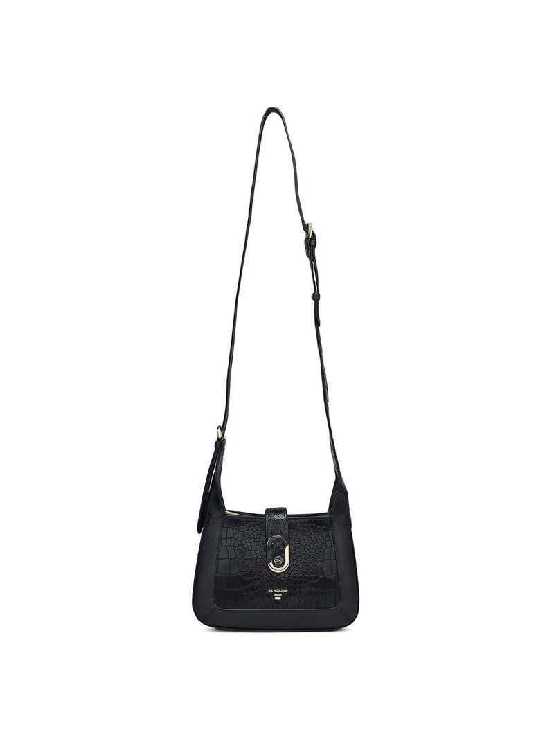 Da Milano Women's Leather Sling Bag - Black - Image 1