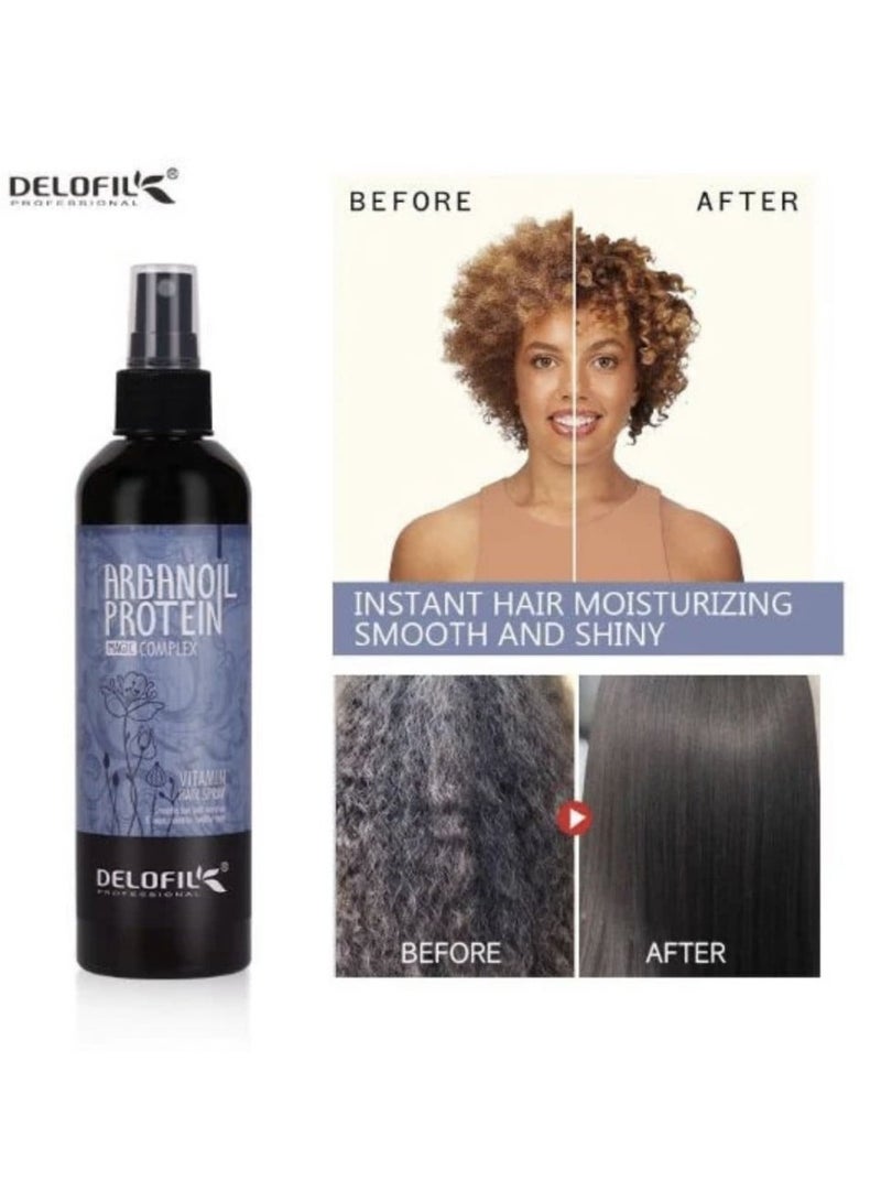 DELOFIL Deloville Vitamin Hair Spray 260 ml Magic Argan Oil Protein - Image 3