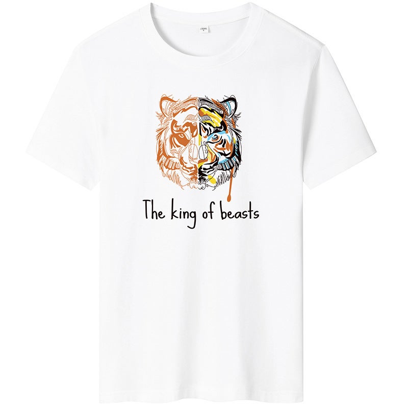 Summer Men's Anchor Live Short-sleeved T-shirt Cotton Top Base Shirt Loose Half-sleeved Hong Kong Version Fashion Brand Personality - Image 2
