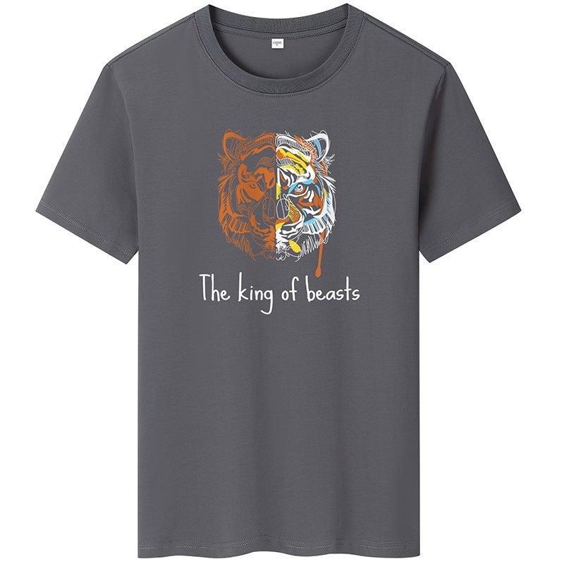 Summer Men's Anchor Live Short-sleeved T-shirt Cotton Top Base Shirt Loose Half-sleeved Hong Kong Version Fashion Brand Personality - Image 4