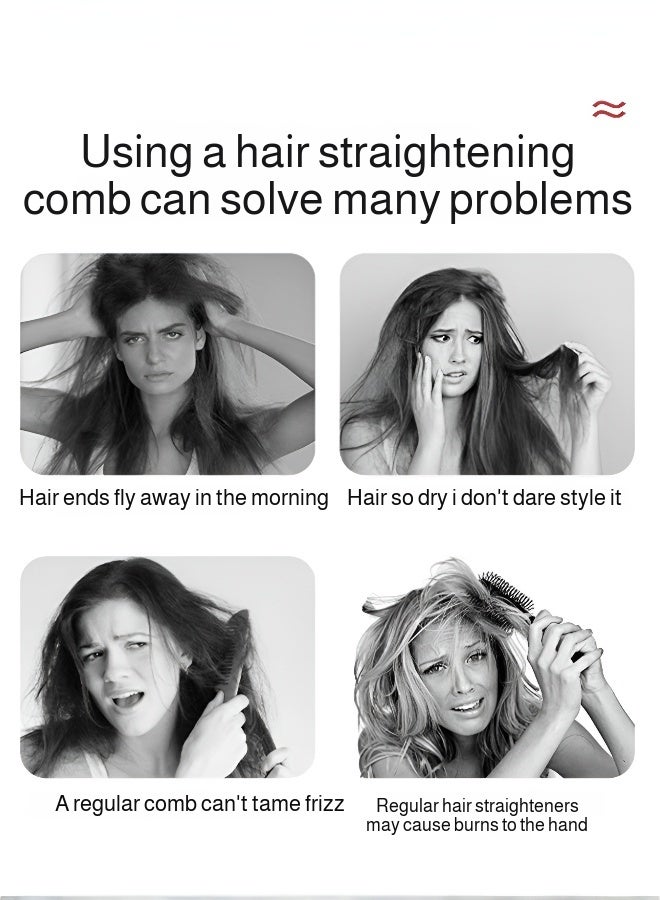 New Cordless Hair Straightener Comb with Negative Ions for Curling and Straightening - Image 3