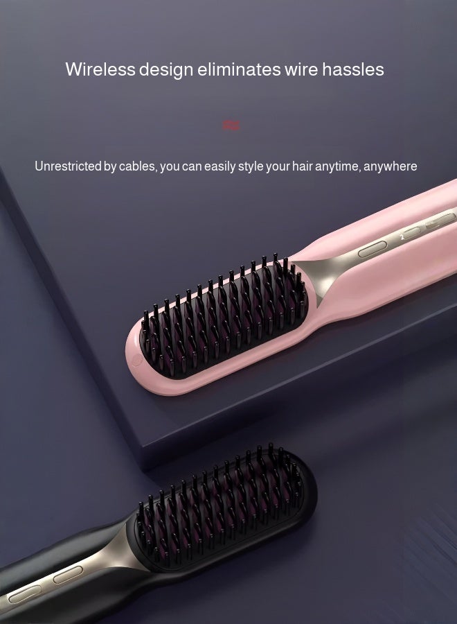 New Cordless Hair Straightener Comb with Negative Ions for Curling and Straightening - Image 2