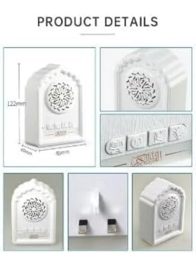 إيكوانتو مشغل القرآن الجداري Equantu QB812 – تلاوة كاملة، رقية شرعية، ذكر، ضوء ليلي، تشغيل مستمر 24 ساعة، صوت 5 واط - Image 3