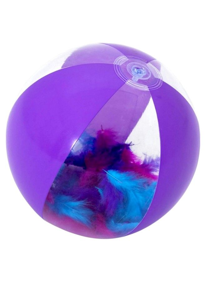 Bestway Beach Ball 41cm Filled with Colorful Feathers for Kids - 31051 - Image 1