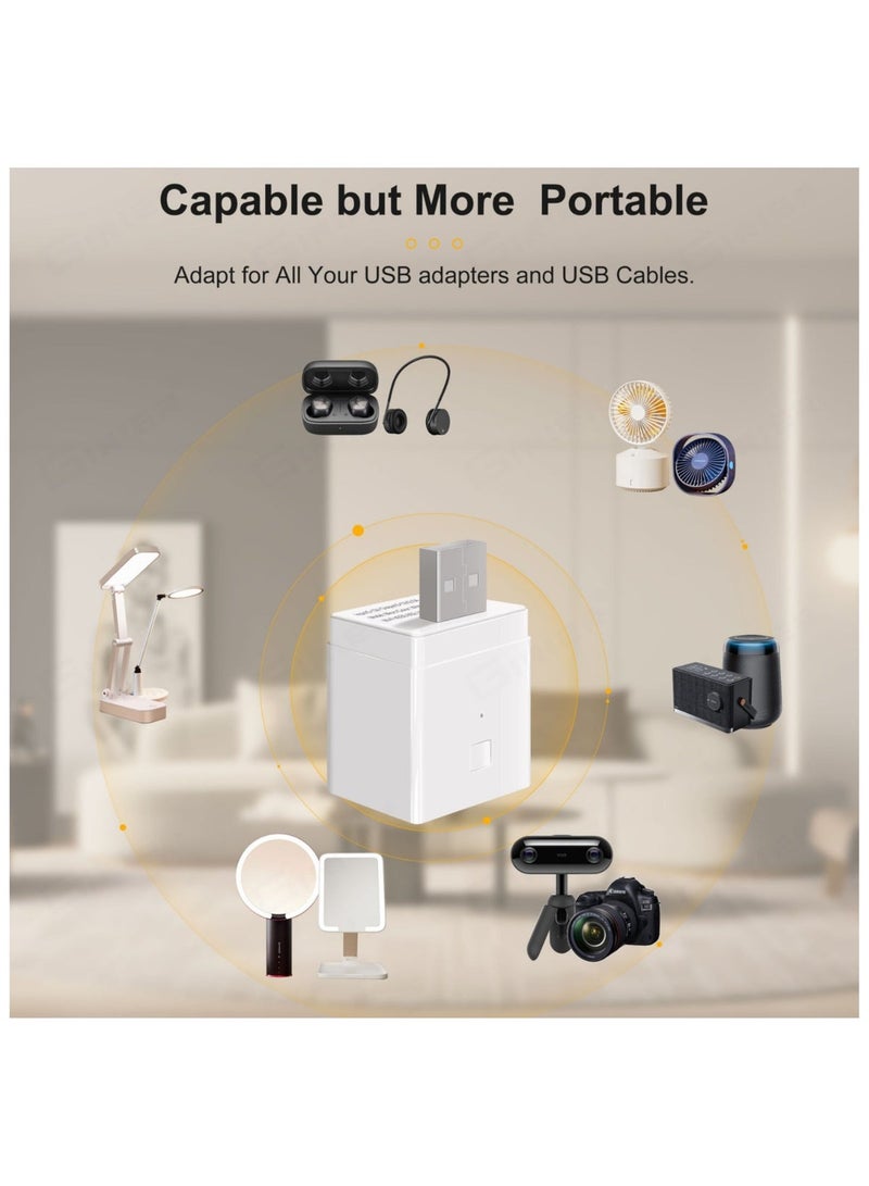 UanTii Smart Adapter Tuya Wifi USB Adapter Timing Schedule Smart Plug,Works with Smart Life App,Woks with Alexa and Google Home;3gang - Image 4
