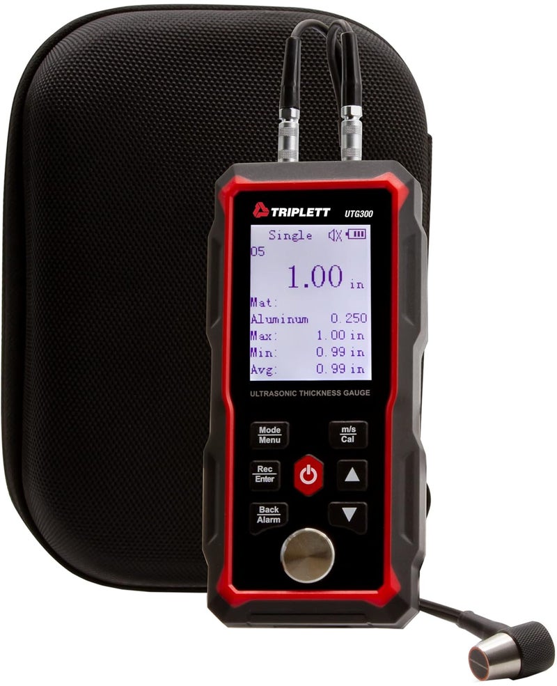 Triplett UTG300 Ultrasonic Thickness Gauge Range 004 to 1181 for Steel Brass Iron Copper Lead Glass - Image 2