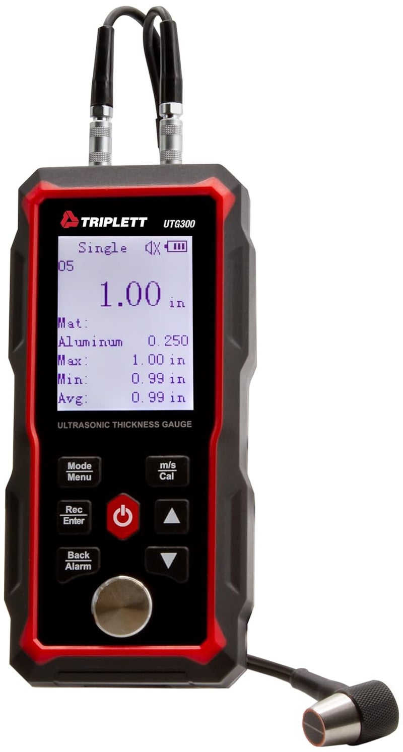 Triplett UTG300 Ultrasonic Thickness Gauge Range 004 to 1181 for Steel Brass Iron Copper Lead Glass - Image 1