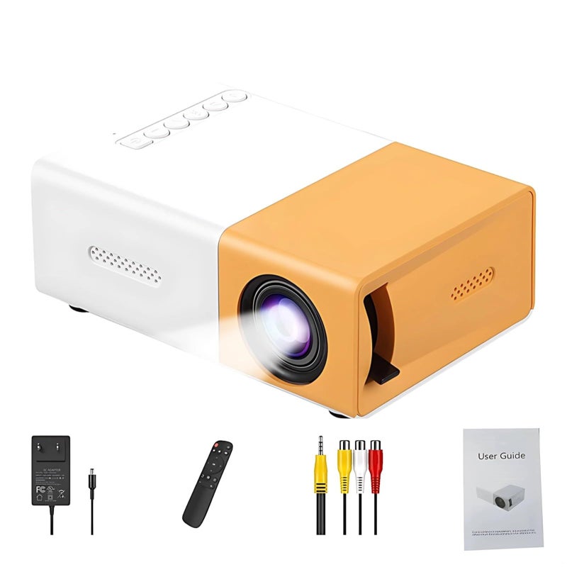 Yg300 Mini Projector 4K 1080P Portable 4.9 X 3.3 In Integrated Speaker Wired Screen Mirroring Remote Control For Bedroom - Image 2