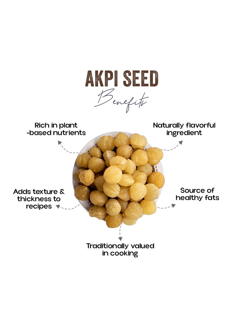 OGOC Akpi Seeds Ricinodendron Heudelotii Dried Culinary Seeds Traditional African Spice Aromatic Soup Thickening Seeds For Cooking Seasoning Sauces - Image 2