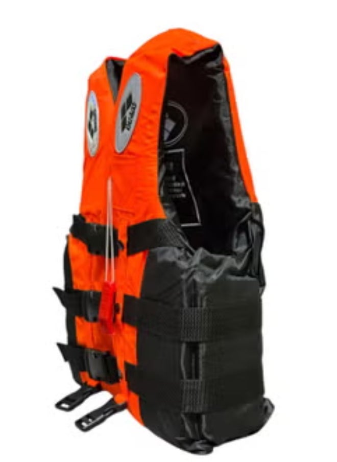 QSHOP Versatile life jacket with rescue whistle and secure locking safety belt - ideal for safety during swimming and water activities - Packing may vary  - Image 2