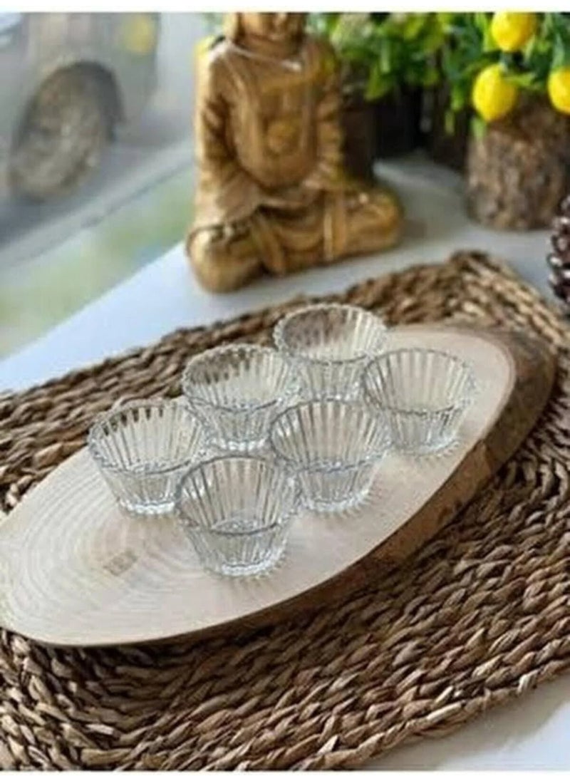 Yzhome Mini 6 Piece Glass Sauce Bowl, Jam Bowl, Turkish Delight Bowl, Treat Bowl  - Image 2