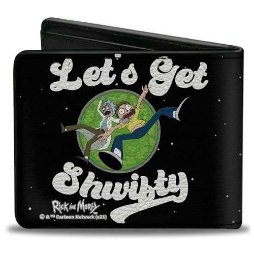 Buckle Down BuckleDown Rick and Morty Wallet Bifold Rick and Morty Lets Get Shwifty Black White Vegan Leather - Image 3