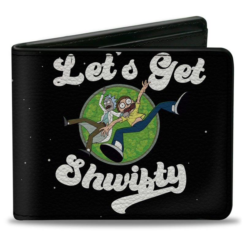 Buckle Down BuckleDown Rick and Morty Wallet Bifold Rick and Morty Lets Get Shwifty Black White Vegan Leather - Image 2
