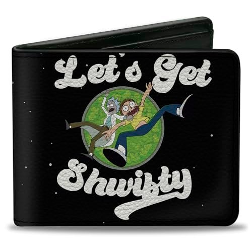 Buckle Down BuckleDown Rick and Morty Wallet Bifold Rick and Morty Lets Get Shwifty Black White Vegan Leather - Image 1